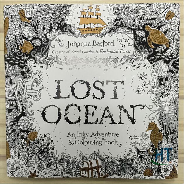 Lost Ocean Secret Garden An Inky Treasure Hunt And Coloring Book For Children Adult Relieve Stress Kill Time Graffiti Painting Drawing Kid