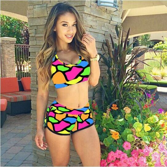 high waisted shorts bikini