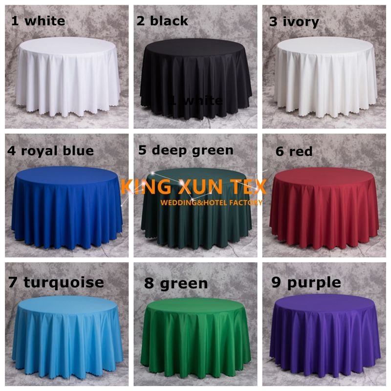 200gsm High Thick Round Plain Poly Table Cloth Cheap Tablecloth