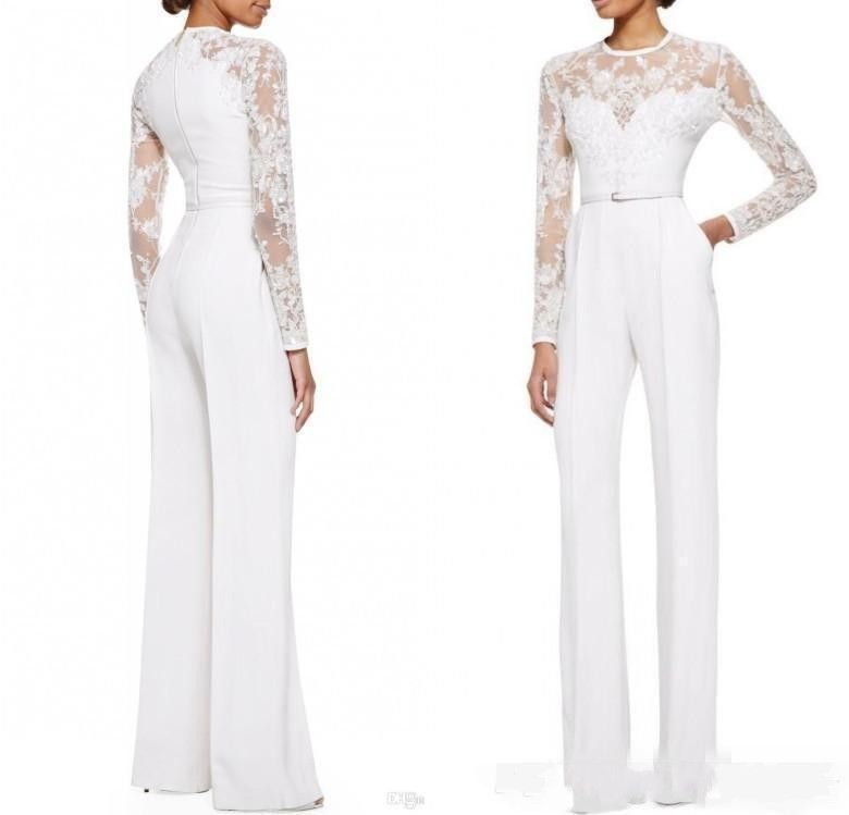 womens white jumpsuit with sleeves
