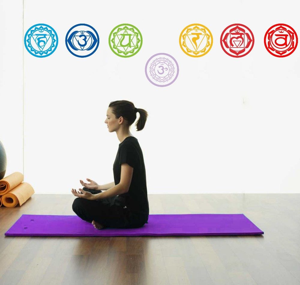 Wall Stickers Yoga Meditation Symbol Wall Decals Home Decor Wall Decoration