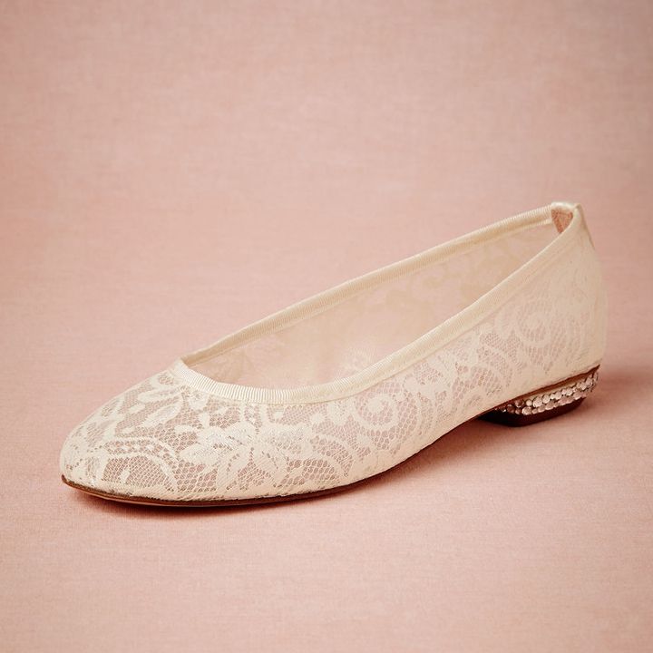 lace flat wedding shoes