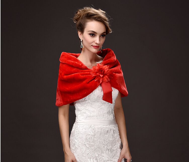 red wedding shawl