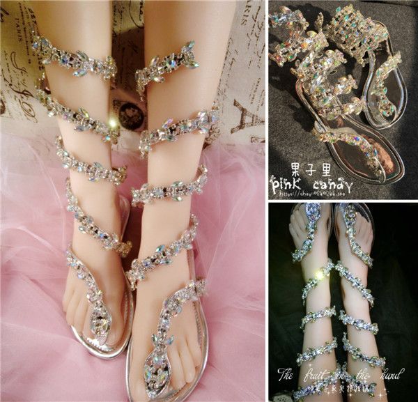 lace up wedding sandals