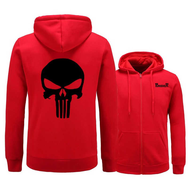punisher jacket moletom com capuz
