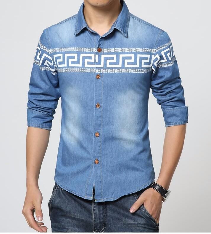 denim shirt men 2016