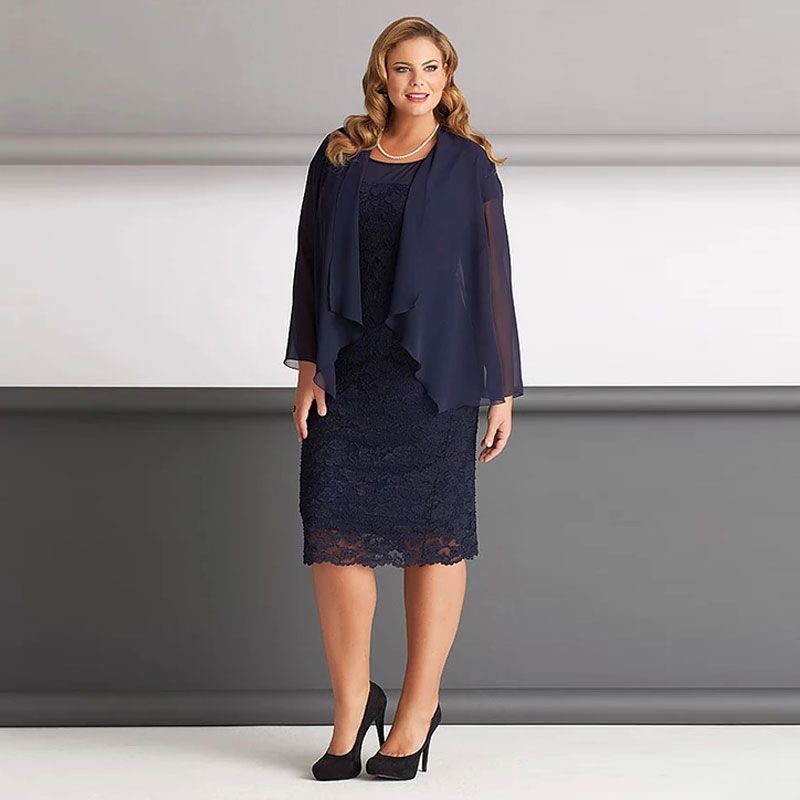 Lace Dress With Chiffon Jacket Sale Online, 57% OFF 