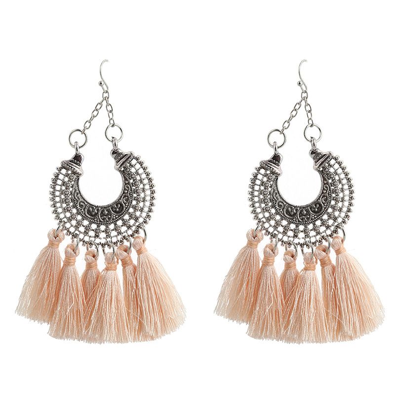 Couleur Or Bohème Coton Long Tassel Cerceau Boucles d'oreille Levier Arrière Boucles d'oreilles ed01607c Couleur Or Bohème Coton Long Tassel Cerceau Boucles d'oreille Levier Arrière Boucles d'oreilles ed01607c