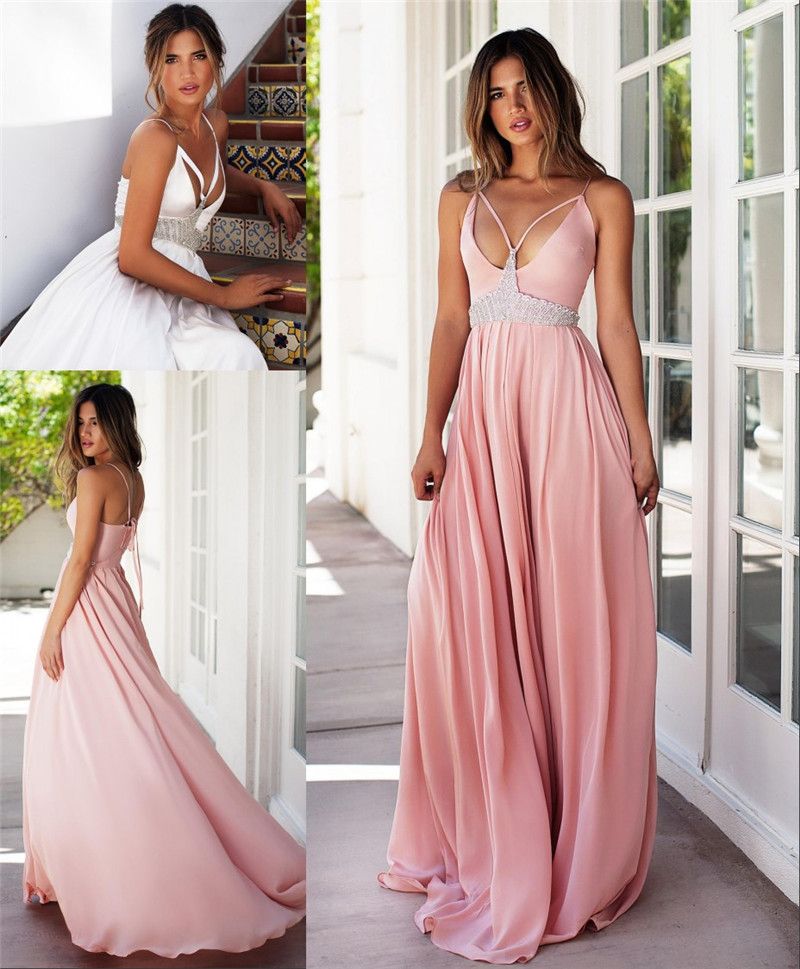 simple boho prom dress