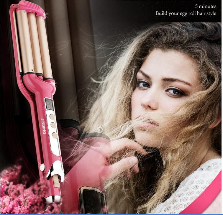 LCD Pro Electric Ceramic Styler Hair Waver Curler Roller 3 Barrel Wavers Hair Styling Tools Hair Curling Iron Crimper Tongs LCD Pro Electric Ceramic Styler Hair Waver Curler Roller 3 Barrel Wavers Hair Styling Tools Hair Curling Iron Crimper Tongs