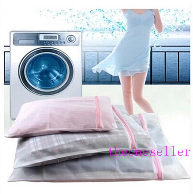 Zipped Wash Bag Laundry Washing Mesh Net Lingerie Underwear Bra Clothes Socks*~* 