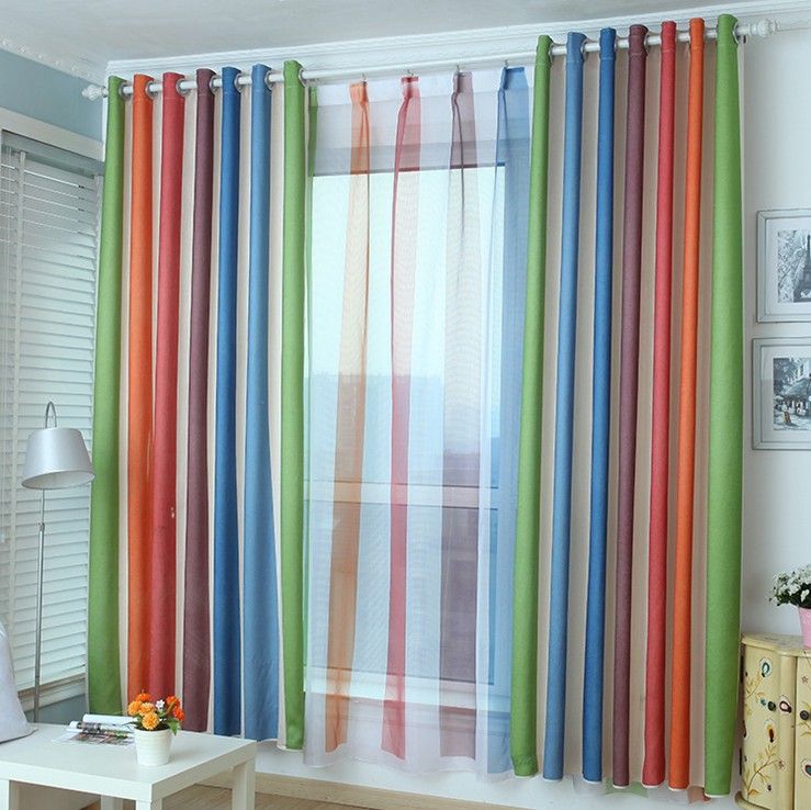 2019 Rainbow Curtains Sheers Boys Girls Bedroom Curtains Dhl