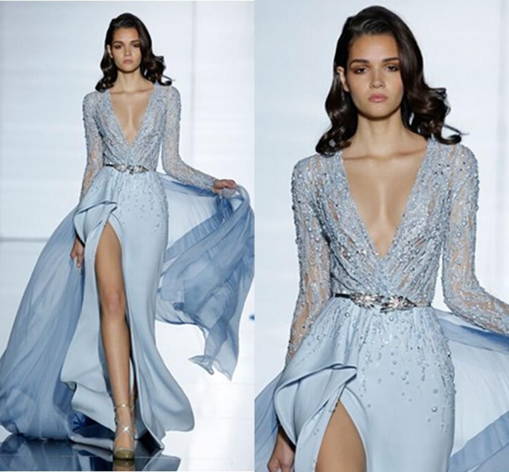 2019 zuhair murad neue sexy mantel mode prom kristall nach maß abendkleider abendkleider elegante abendkleider mit langen ärmeln