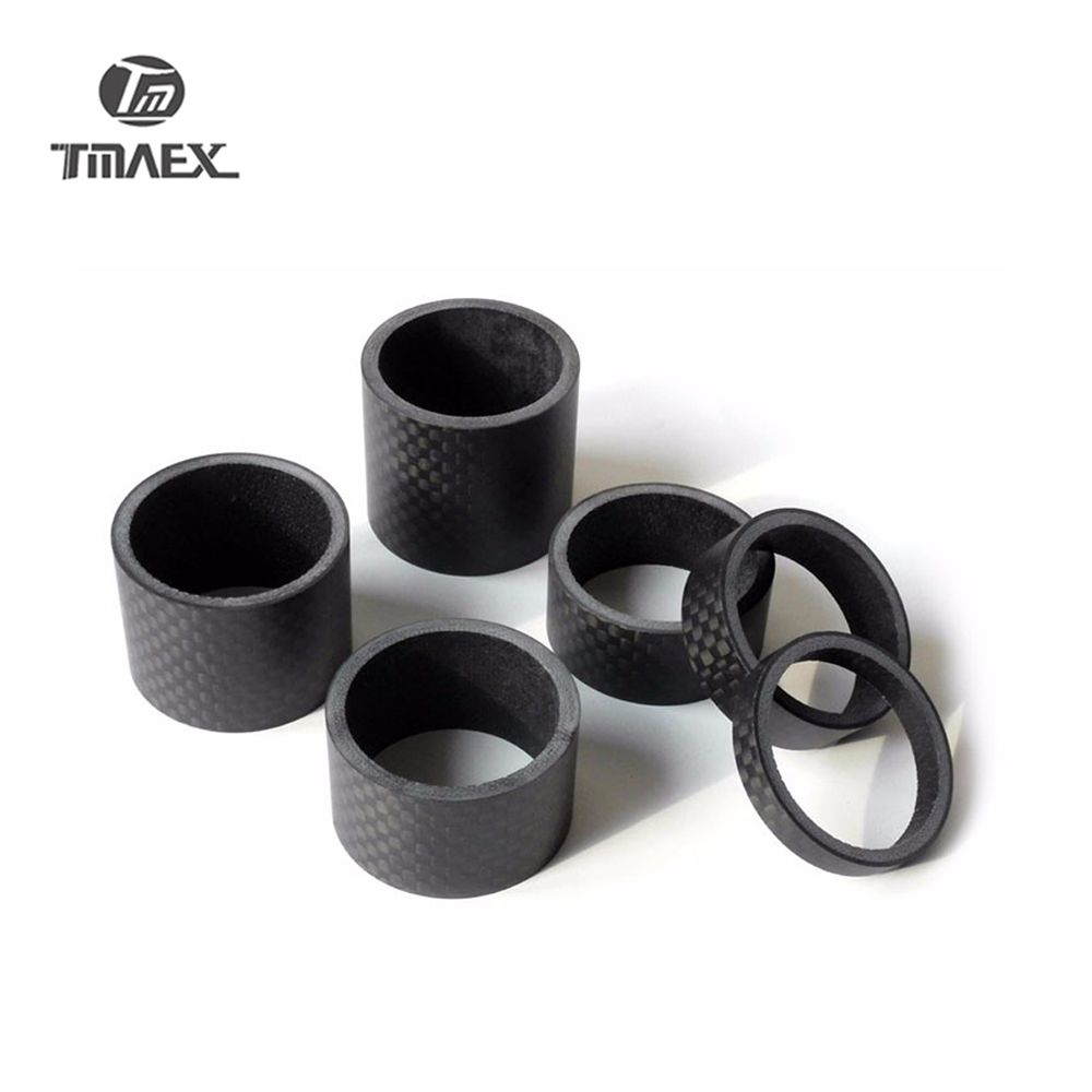 Bicycle Fiber Kit Headset 4pcs Glossy Full 1//8/" Spacer Stem 3k Washer 1 bike