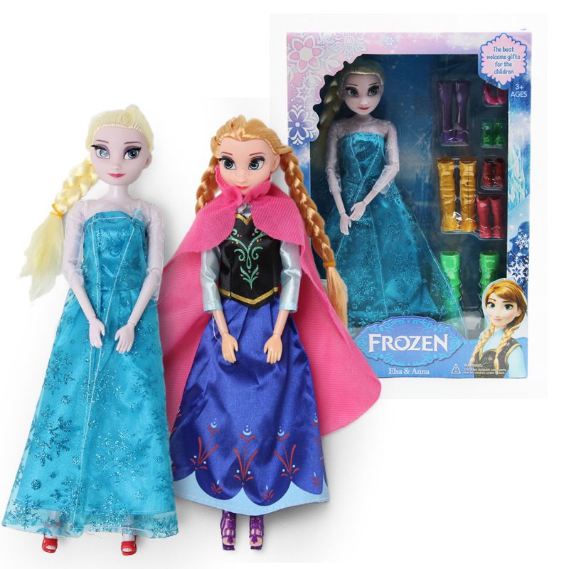 Compre Nueva Juguetes Congelados Anna Elsa Muñeca Barbie Princesa Muñecas Figuras De Acción 11 Pulgadas Elsa Anna Bonito Regalo De Navidad Para Los Niños De Las Muchachas A 8,67 € Del Happy1418 | DHgate.Com