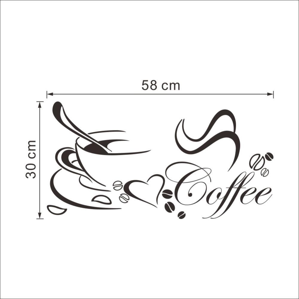 EG_ Coffee Cup Decal Wall Decoration Removable Home Kitchen Art Mural Sticker Be EG_ Coffee Cup Decal Wall Decoration Removable Home Kitchen Art Mural Sticker Be