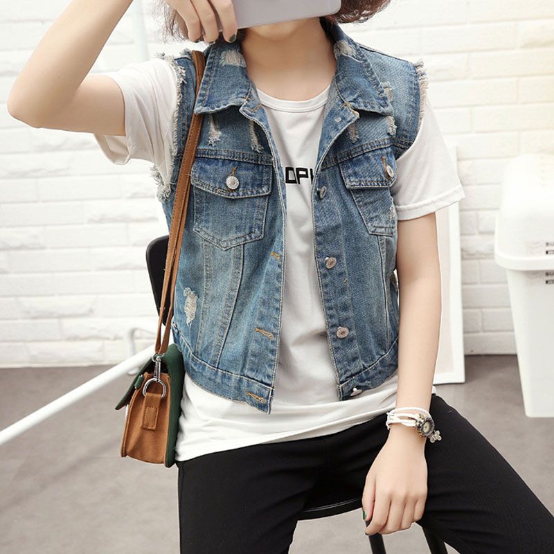 womens denim vest canada