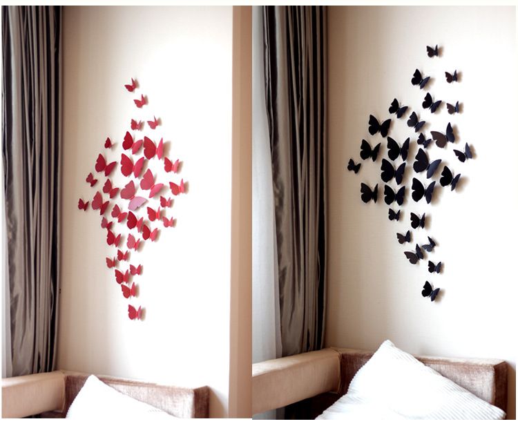 3d Pvc Magnet Butterfly Diy Wall Stickers Decals Home Decor Poster