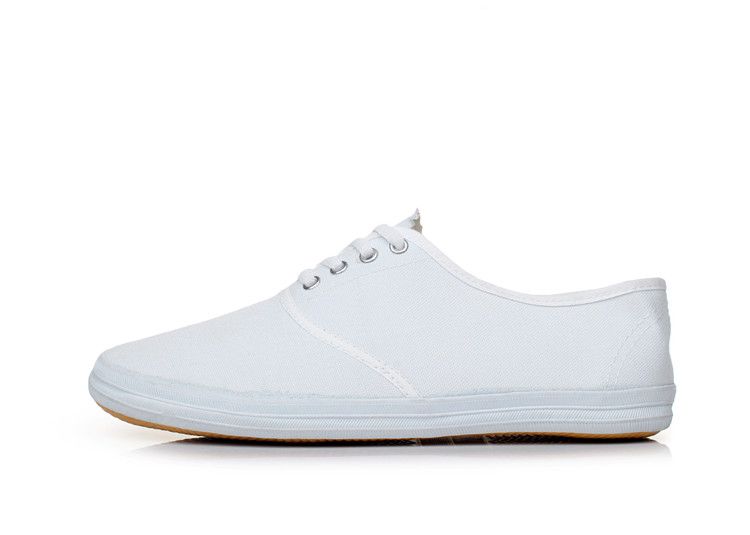 thick sole white canvas shoes