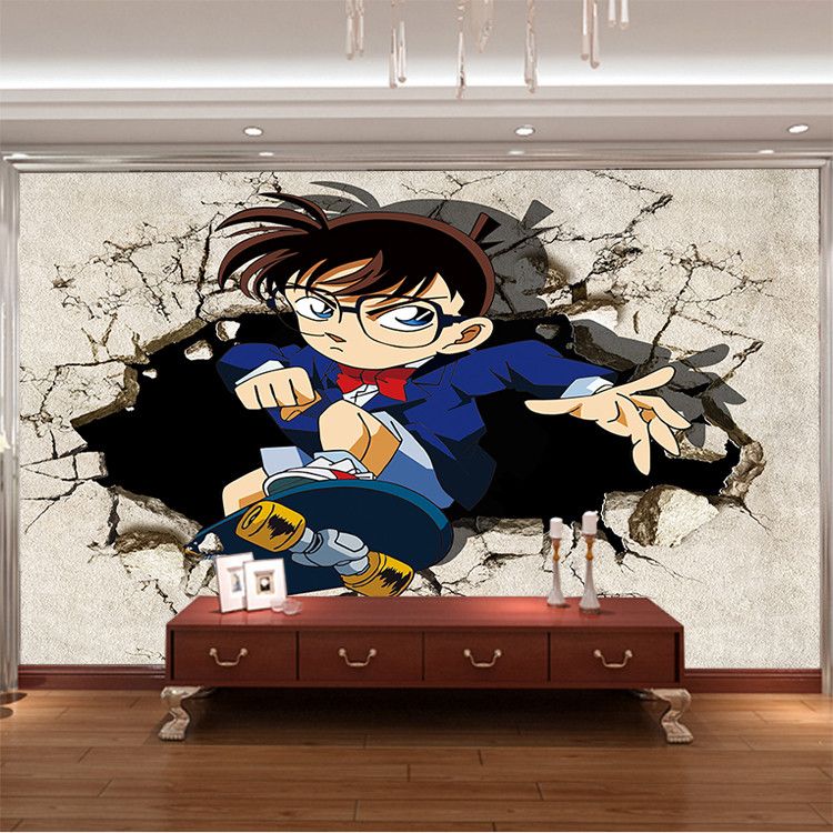3D View Detective Conan Photo wallpaper Japanese cartoon Mural Kids Boy Custom Silk wallpaper Giant Wall Art decor Bedroom Home Decoration 3D View Detective Conan Photo wallpaper Japanese cartoon Mural Kids Boy Custom Silk wallpaper Giant Wall Art decor Bedroom Home Decoration