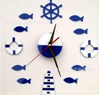 compre 2016 reloj de pared pirata mar diy arte pegatinas de pared decoracion reloj para sala de estar tipos partes a 61 87 del bonniezhang01