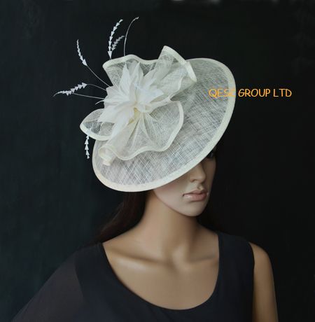 cream fascinator hat