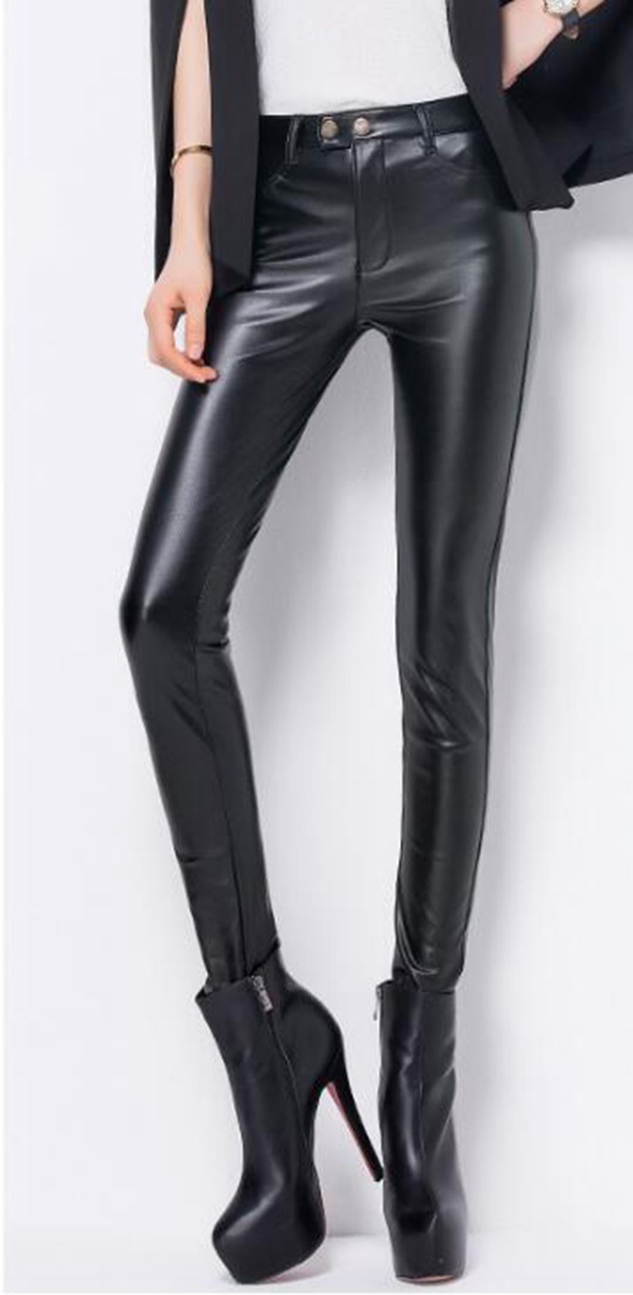 womens tall leather pants