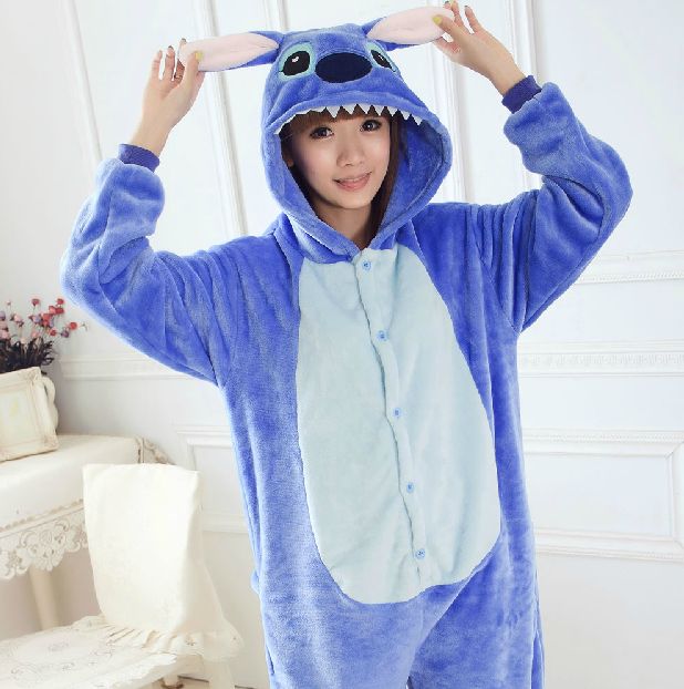 Marca Moda Anime Unisex Pijamas Animal Adultos / Azul Lilo Stitch Onesie Cosplay Traje Ropa Dormir Todo El Tamaño De 27,11 € | DHgate