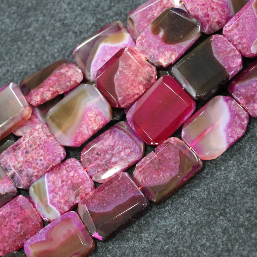 1 St Awesome Pink Druzzy Briolettes-Assorted Shape Beads,Agate Druzzy Jewelry Making-Side Drilled Beads 18mmx24mm-20mmx22mm 8 Inches SB263