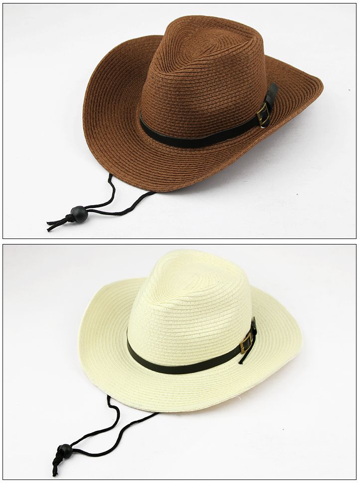 New Women Men Unisex Cowboy Hat Summer Folding Fedora Trilby Straw Hats
