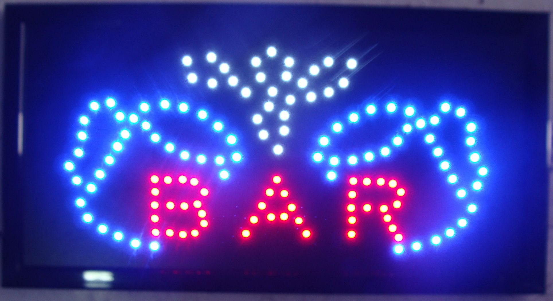 Animated Motion LED Cafe Coffee Business Sign On Off Swith Light Neon Display 