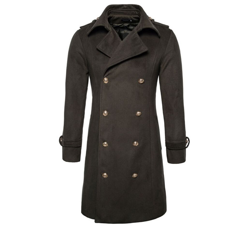 mens trench coat navy blue