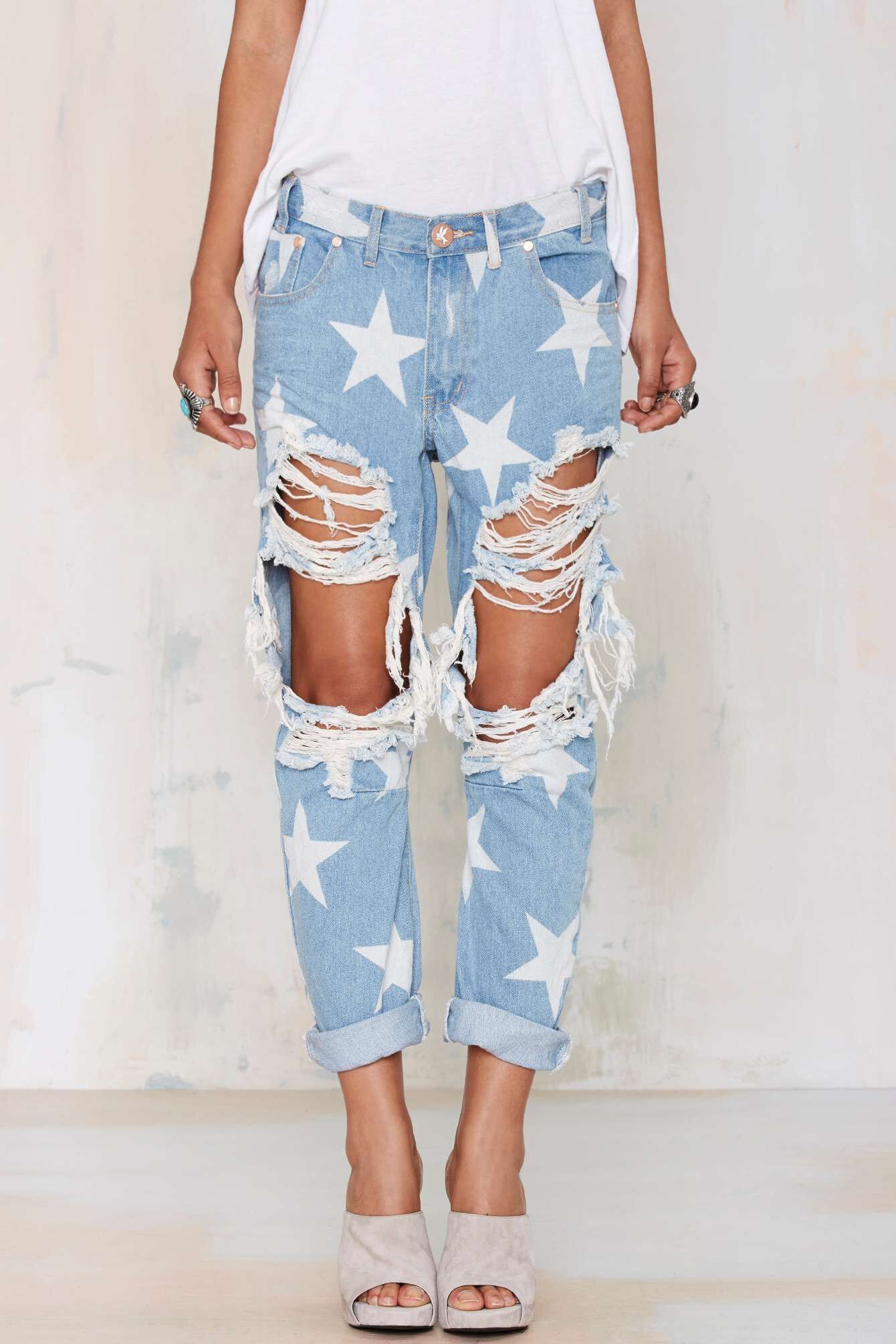 big ripped boyfriend jeans