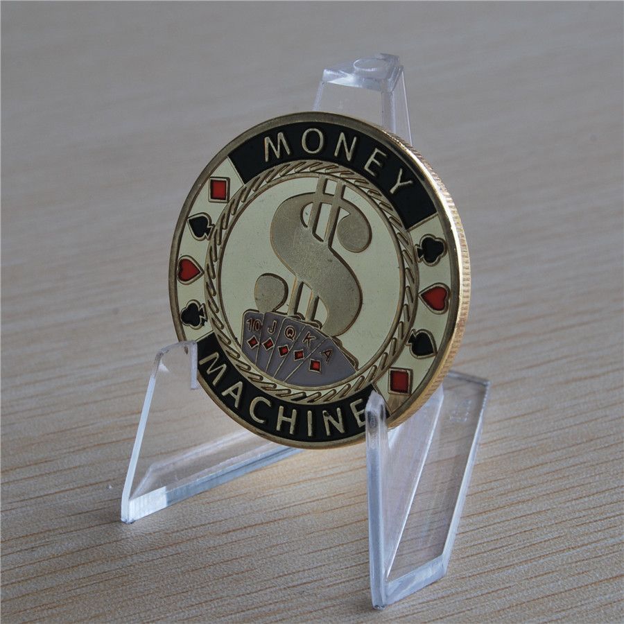 Royal Flush Texas Hold'em Poker Coin Metal Card Guard Protector Cover New 