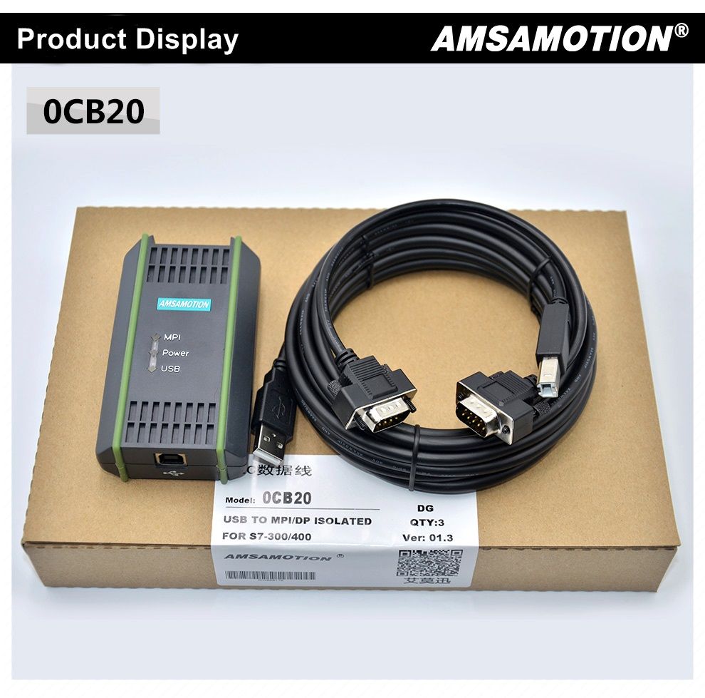 Programming cable 6ES7972-0CB20-0XA0 for S7-200//300//400 PLC PC USB MPI 64bit