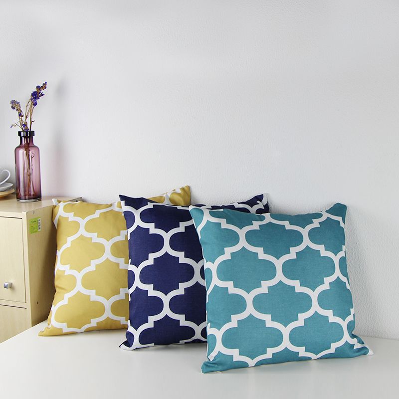 Cotton Canvas Quatrefoil Accent Decorative Throw Pillows Square Sofa Pillow Covers Print Cushion Cover 18x18gold Navy Teal Canada 2021 From Trendshomes Cad 26 99 Dhgate Cotton Canvas Quatrefoil Accent, Sofa Pillows Canada