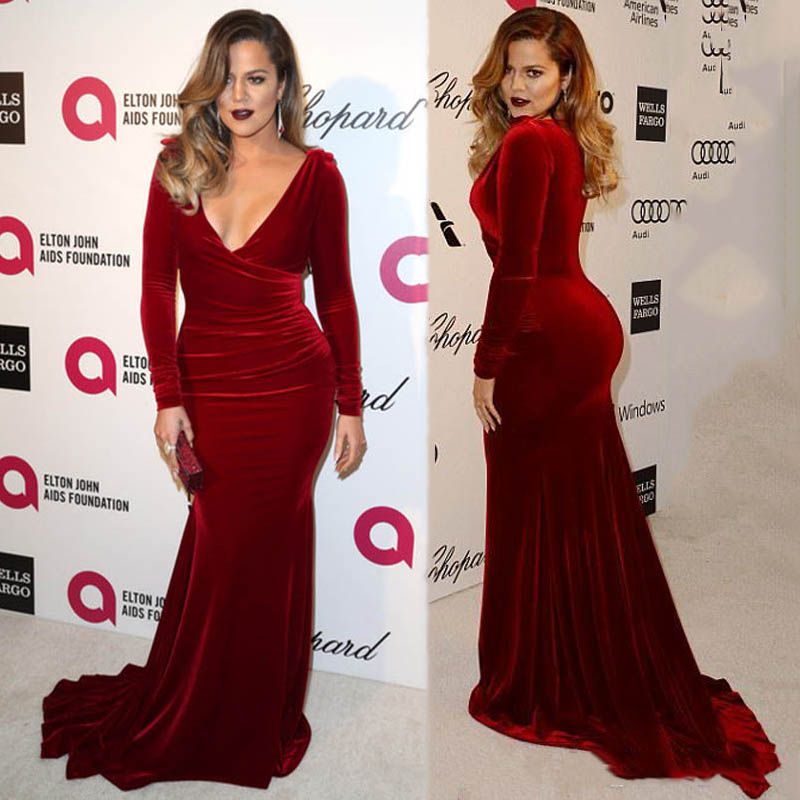 plus size red velvet dress