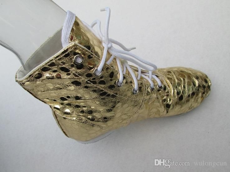 gold jazz boots