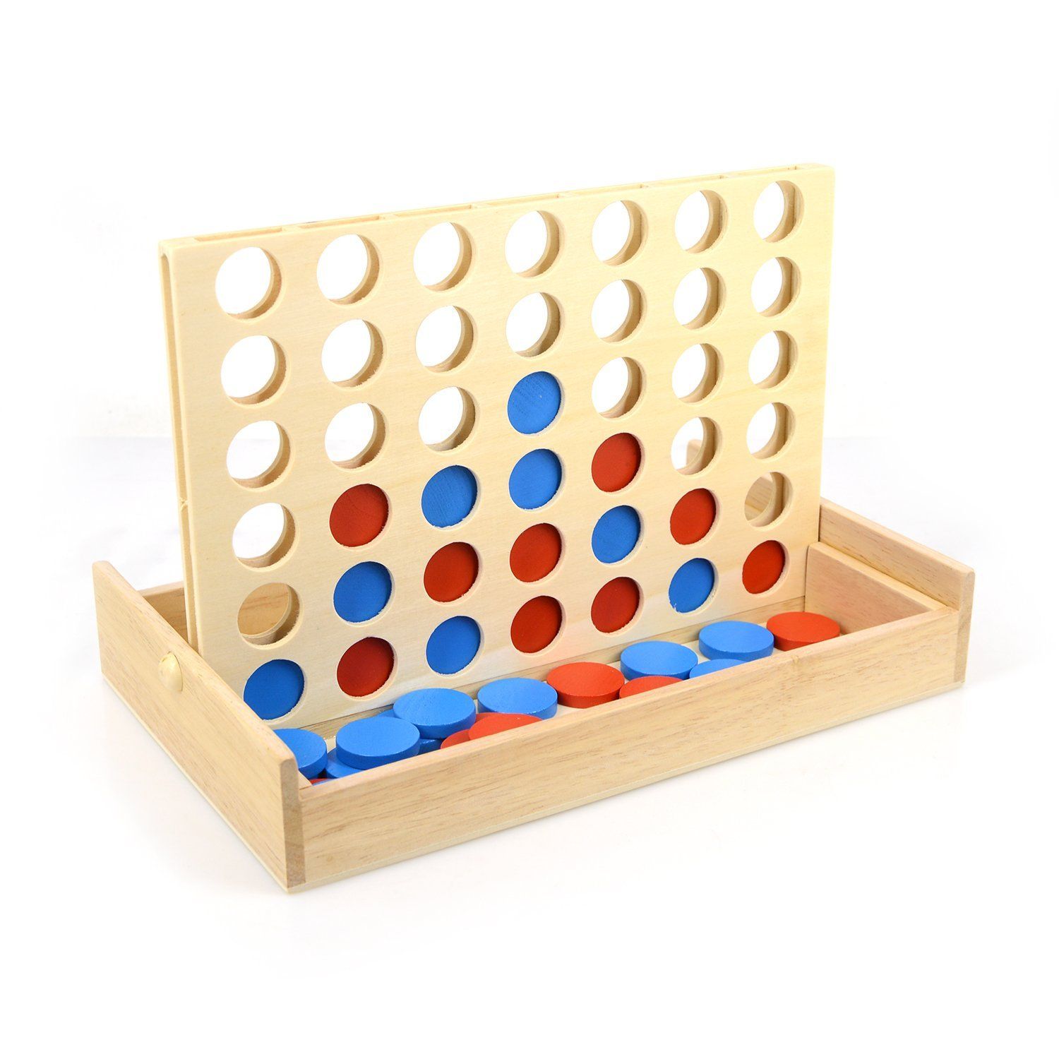 Compre Conecte 4 Juegos De Madera 4 En Una Fila. Juego De Madera Cuatro En Fila, Line Up 4, Juguete Familiar Clásico, Juego De Mesa Para Niños Y Familia Para Divertirse A