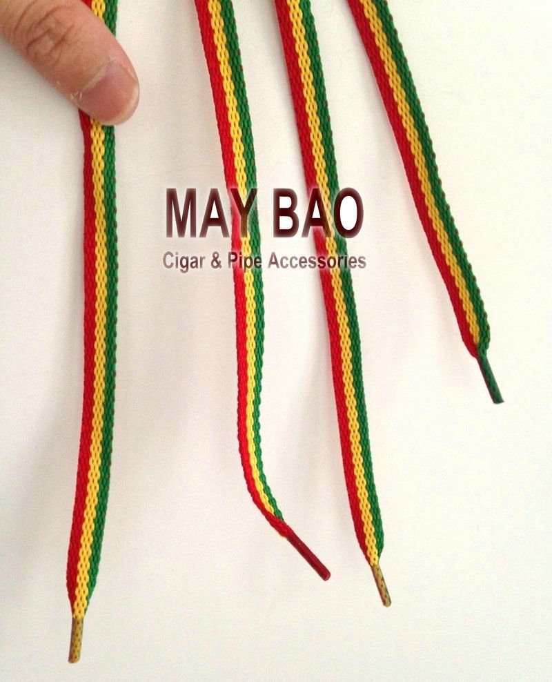Premium Rasta Red Yellow Green Stripes Rockabilly Punk Shoe Laces Shoelaces-New! 