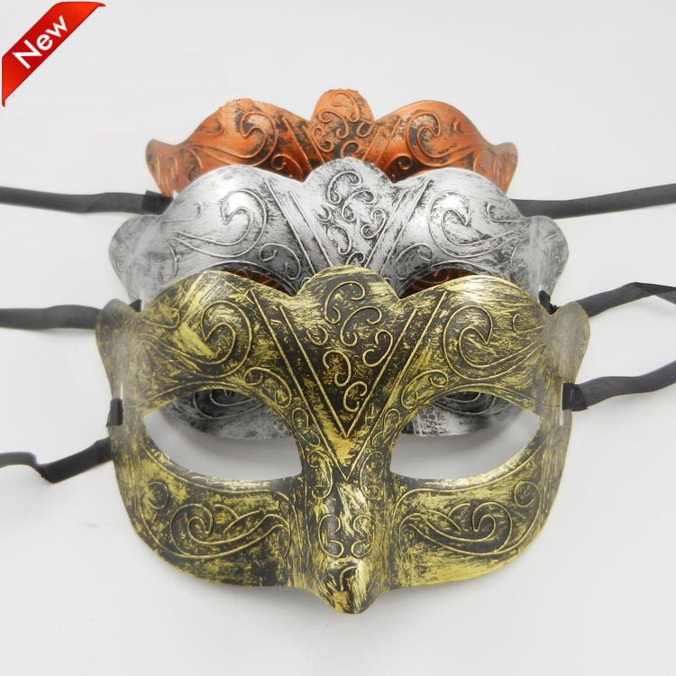 Gold Rome Eyemask Masquerade Ball Fancy Dress Ancient Roman Greek Costume Mask