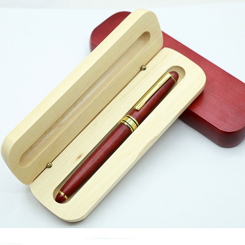 Bolígrafos individuales cajas de lápiz de madera retro de alta regalo de