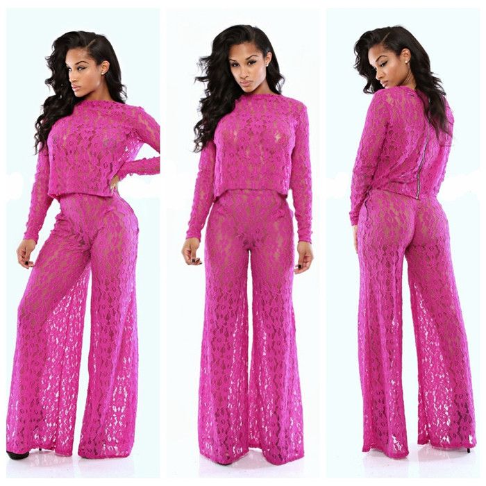 pink sheer jumpsuit