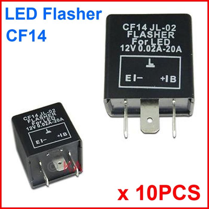 Rel/è Lampeggiante a LED CF13 JL-02 Rel/è Flasher Elettronico a 3 Pin per Lampadina a LED Indicatori di Direzione Hyper Flashing