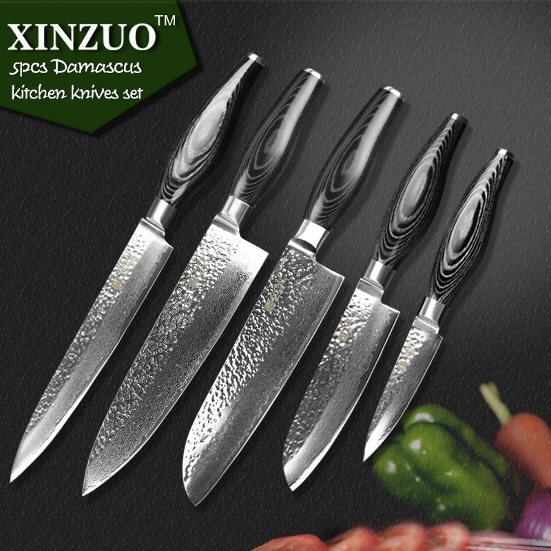 Xinzuo Kitchen Knife Set 73 Layer Damascus Kitchen Knife Japanese