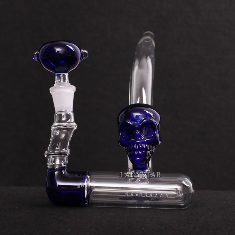 Wholesale Best Quality BRAND Skull Glass Bong Water Pipes Ashcatcher