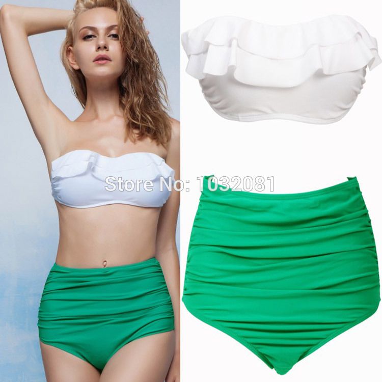 green high waisted bikini