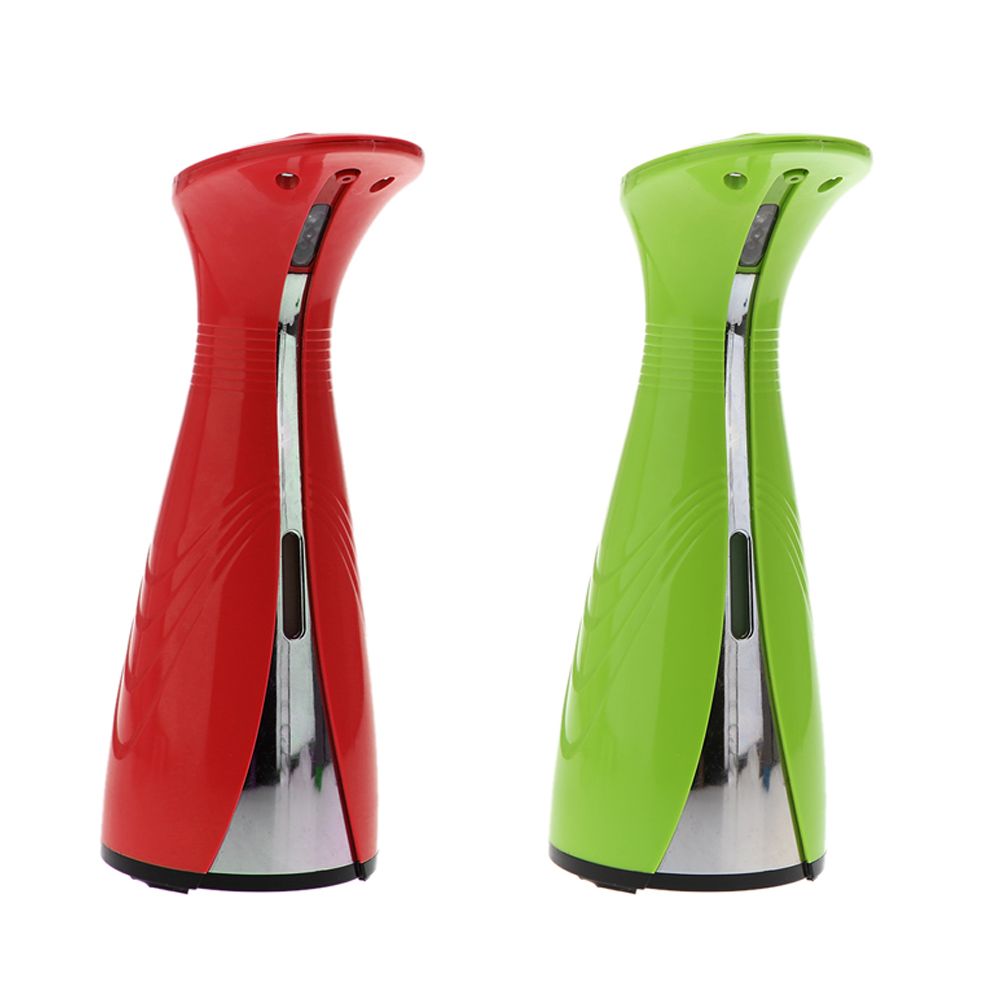 red automatic soap dispenser