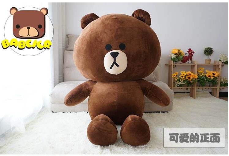 line brown bear plush