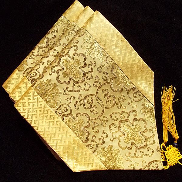china knot patchwork luxury black damask table runners with tassels high end vintage home decor table cloth l200w33 cm multicolor
